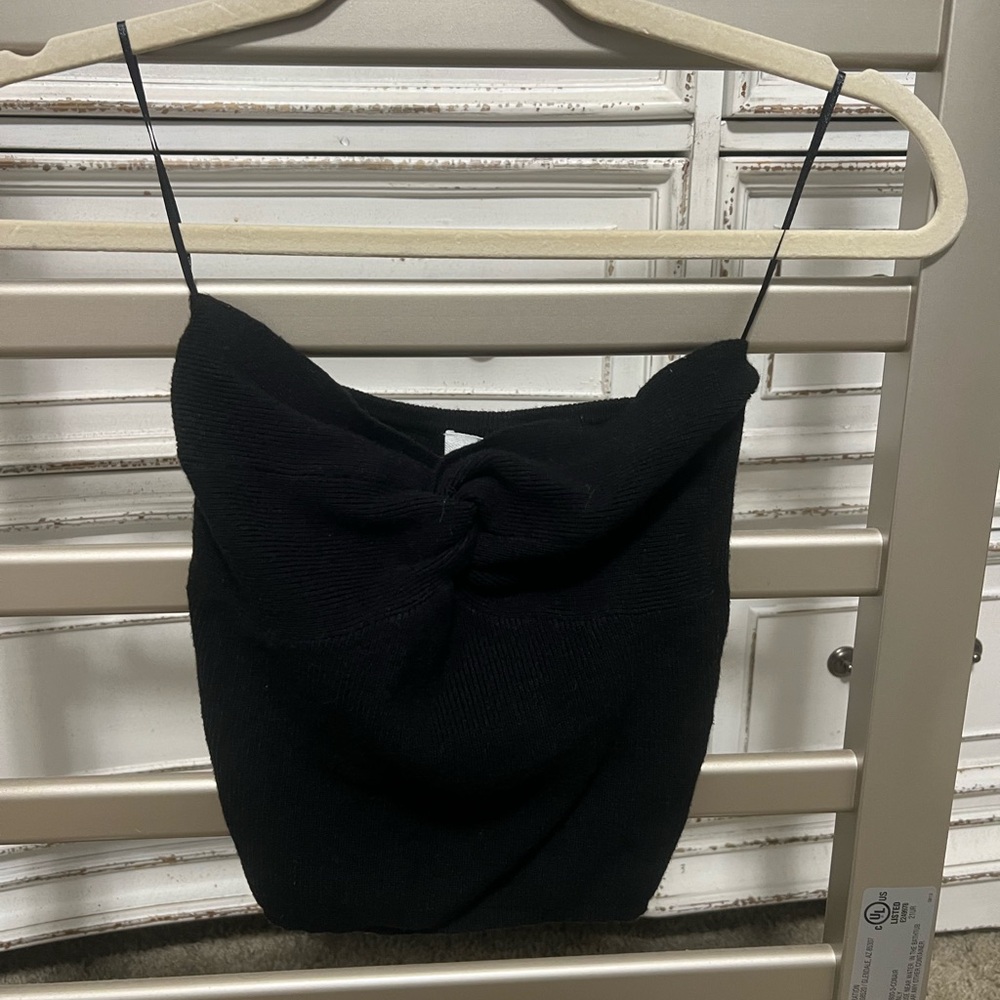 Black Knotted Tube Top